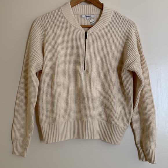 Madewell Waffle Enfield Half-zipper Sweater - Picture 6 of 8